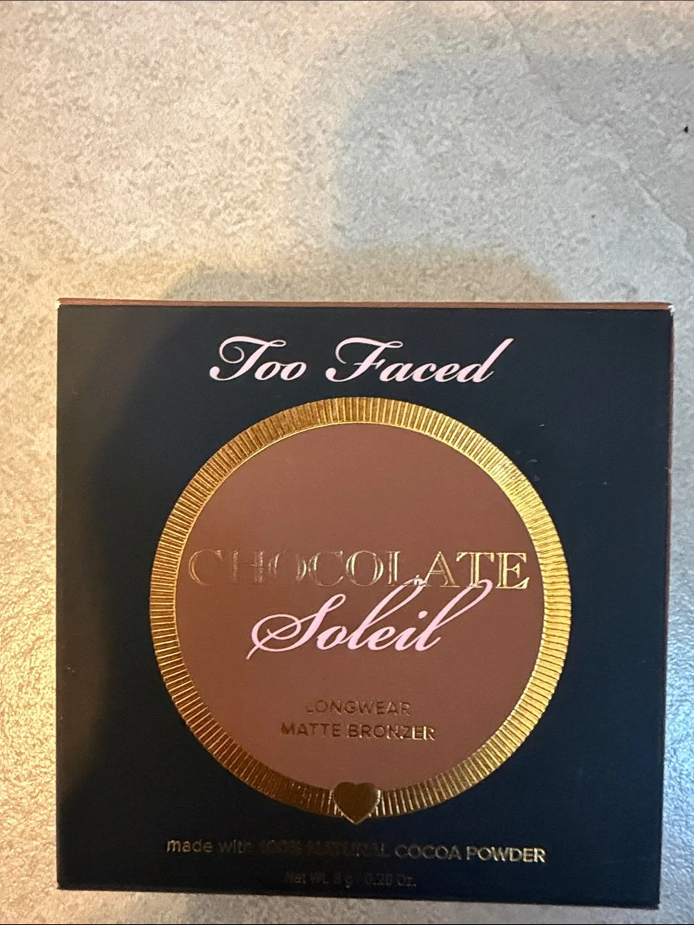 Too Faced Chocolate Soleil Matte Bronzer - Deep Brown with Gold Accents
